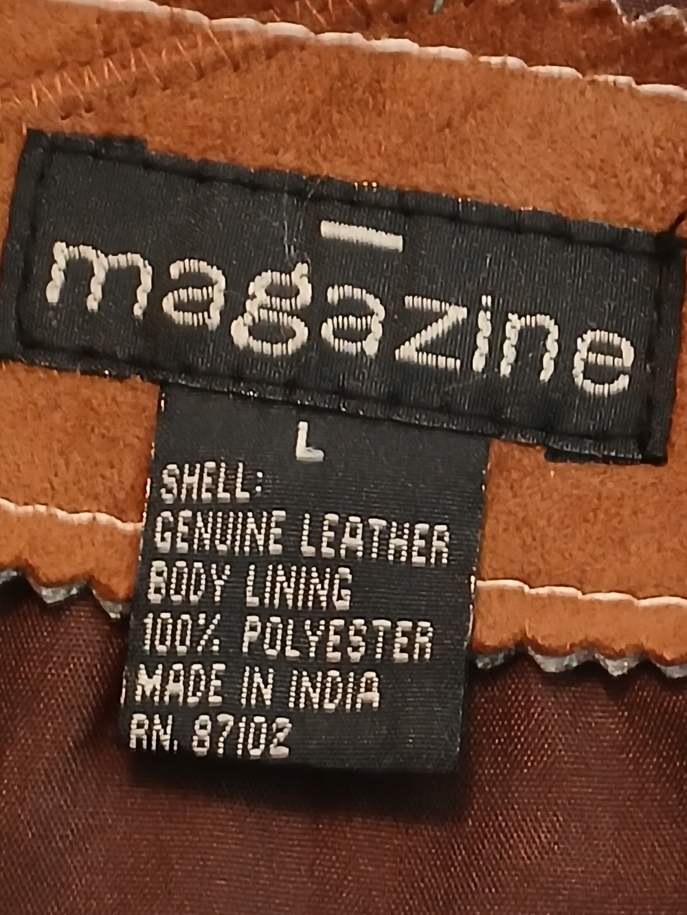 Women's Suede Cropped Jacket - Brown - Picture 3 of 3